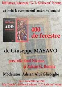Afis 06_11_2015 Lansare carte Giuseppe Masavo