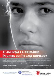 Vizual campanie copii singuri acasa Salvati Copiii