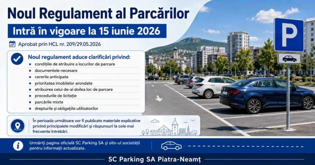 Noul Regulament al parcărilor
