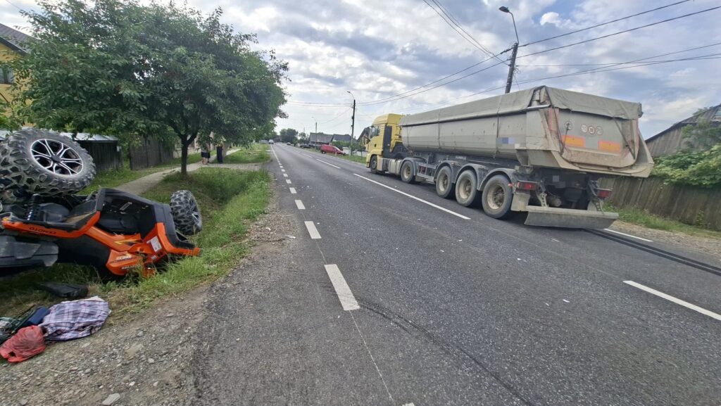 Accident cu victima, trafic blocat