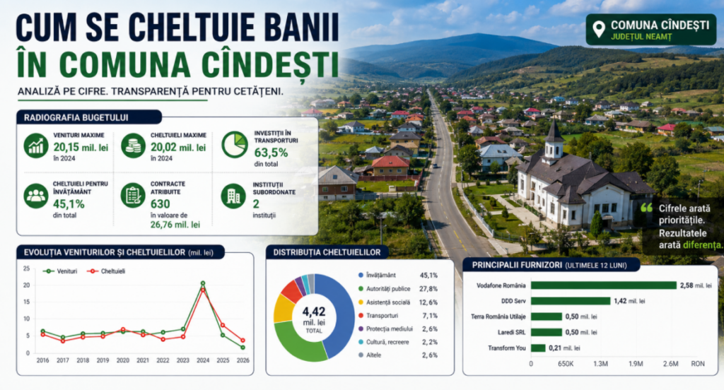 Cum se cheltuie banii în comuna Cîndești