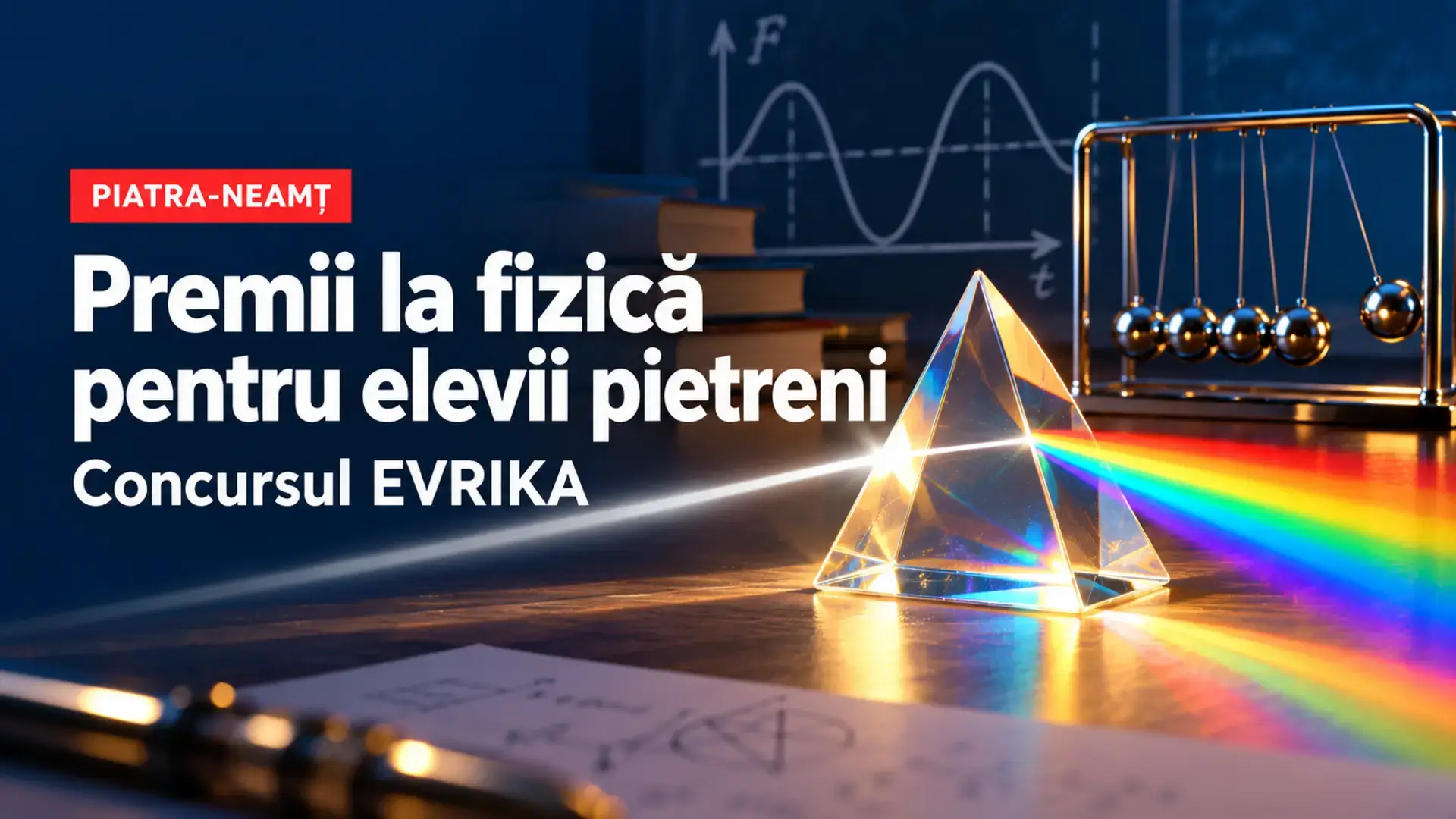 Copertă ilustrativă: Premiul I și o mențiune pentru elevii din Piatra-Neamț la concursul de fizică EVRIKA