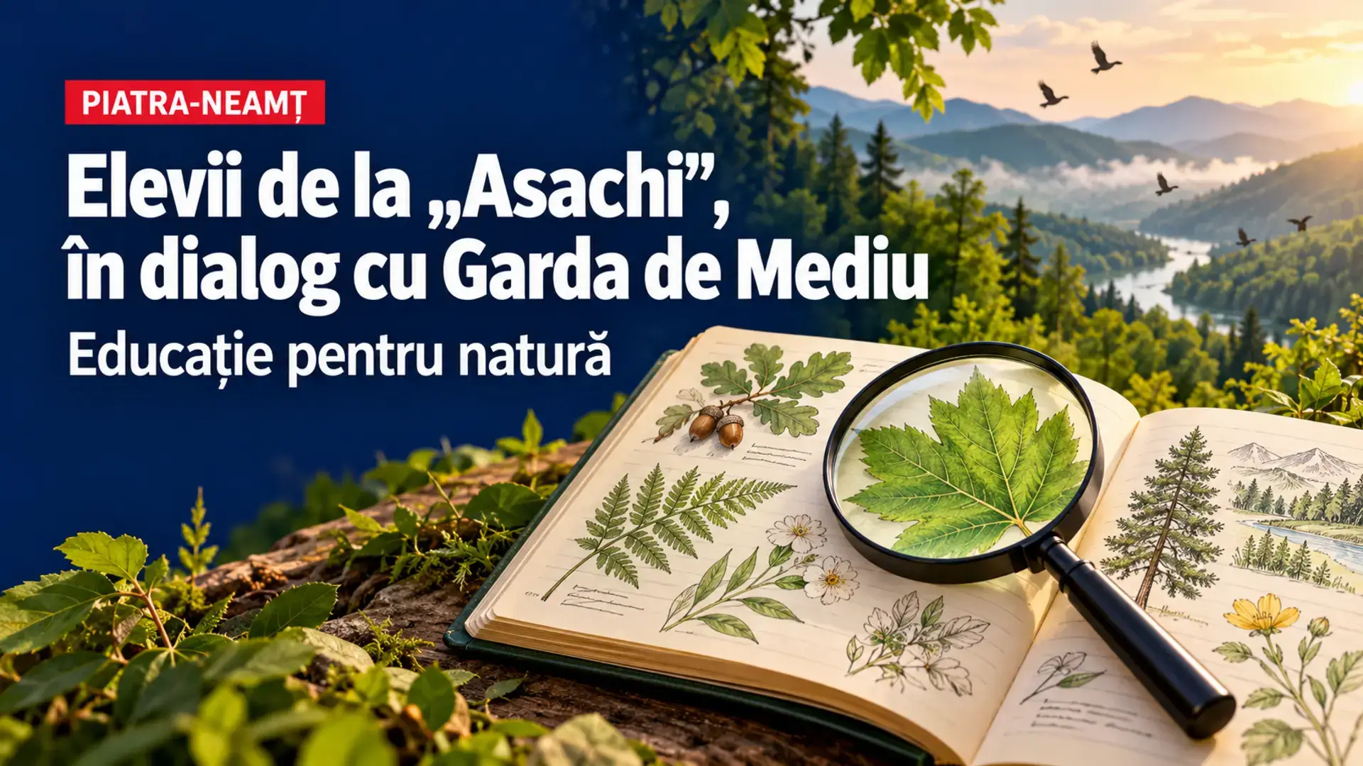 Copertă ilustrativă: Elevii de la „Gheorghe Asachi” Piatra-Neamț, în dialog cu Garda de Mediu despre protejarea naturii