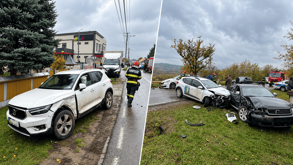 Accidente la cateva minute distanta